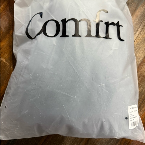 Comfrt Women’s 2XL Blue Willow Oversized Full Zip Hoodie NWT - Picture 6 of 6